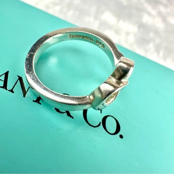 Tiffany & Co Paloma Picasso heart ring size 48 BEAUTIFUL 925 silver - Picture 7 of 12